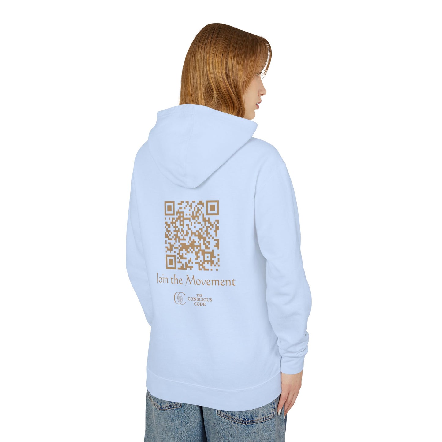 Sacred Geometry Lightweight Hoodie - 417 Hz Energy Resonance