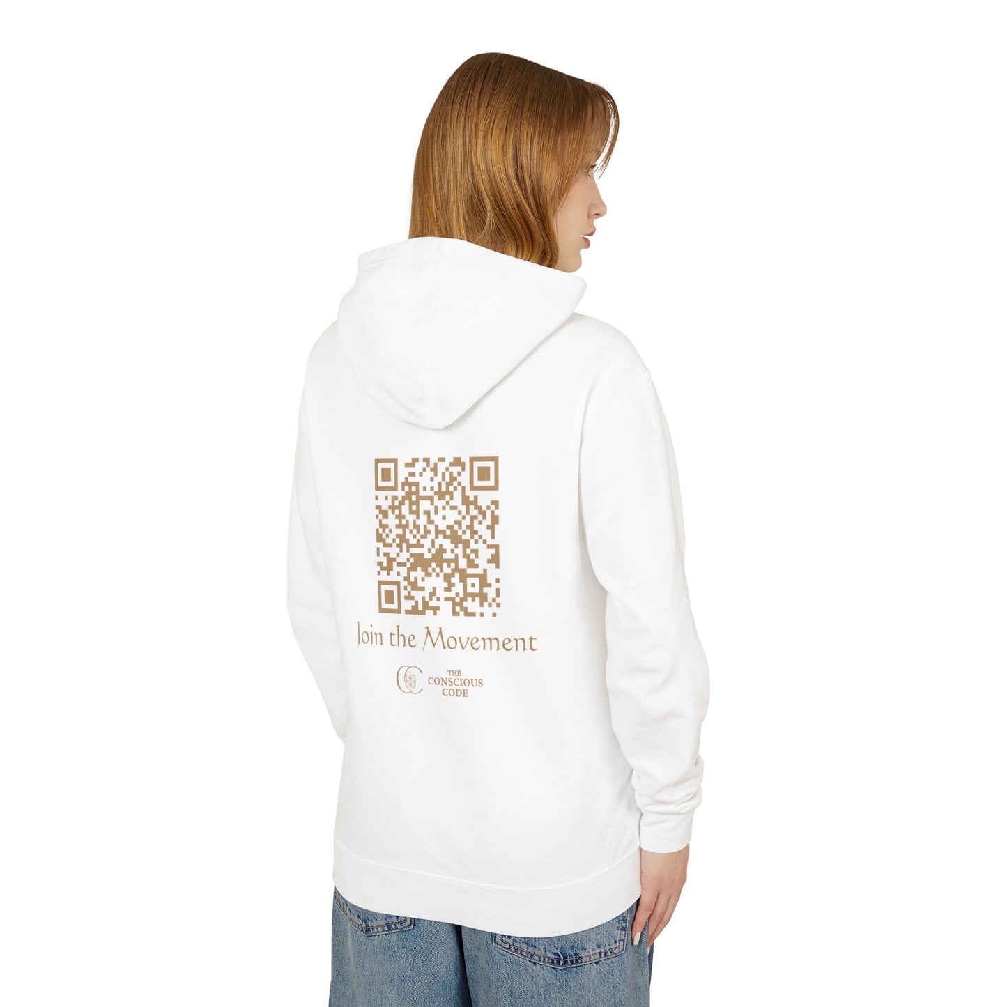 Sacred Geometry Lightweight Hoodie - 417 Hz Energy Resonance