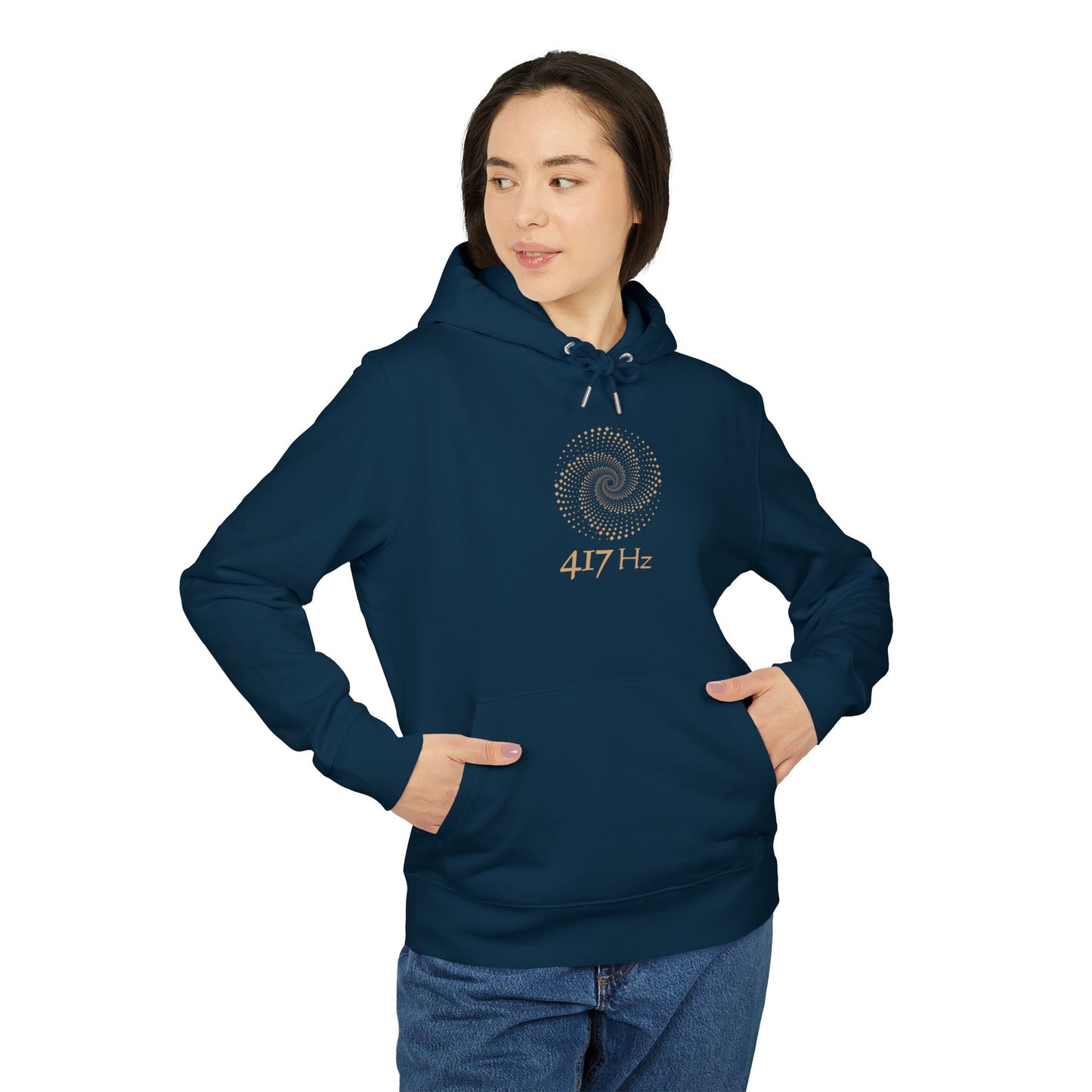 Sacred Geometry Lightweight Hoodie - 417 Hz Energy Resonance