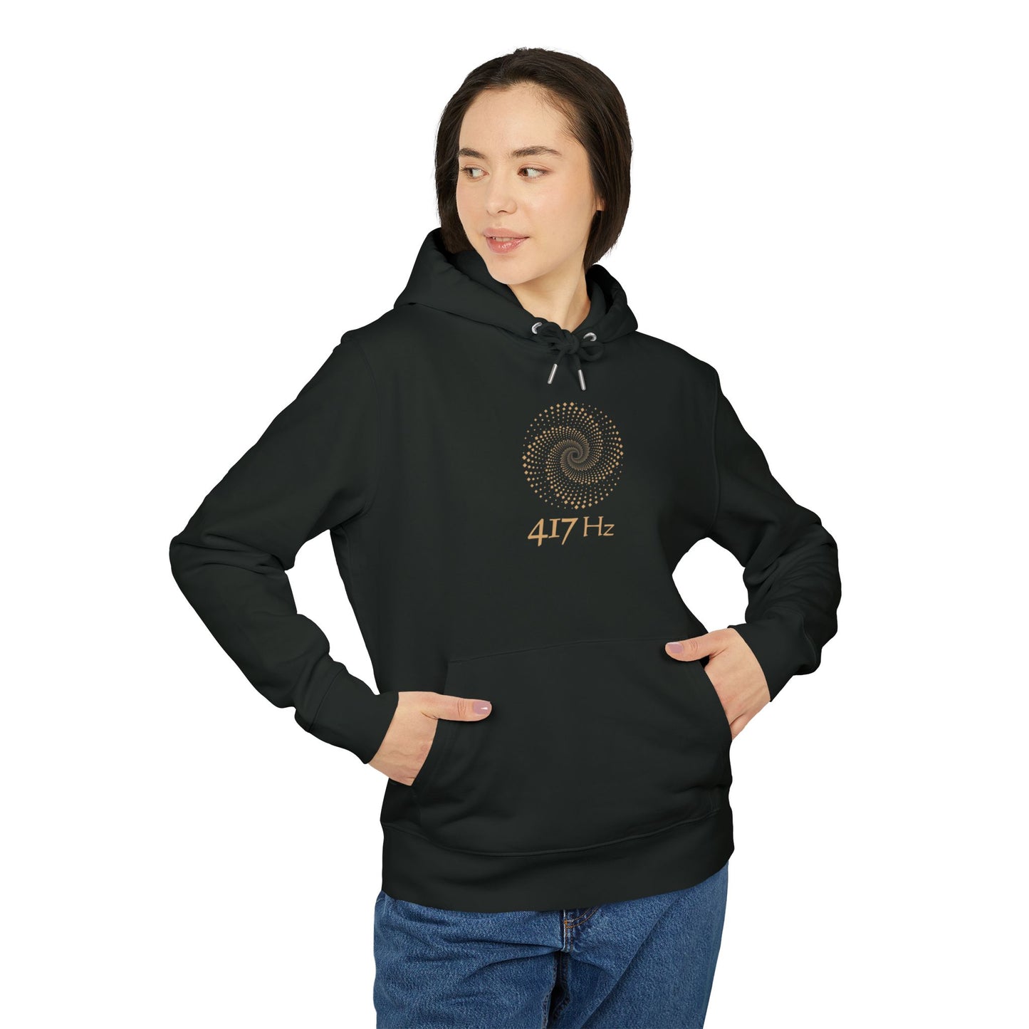 Sacred Geometry Lightweight Hoodie - 417 Hz Energy Resonance