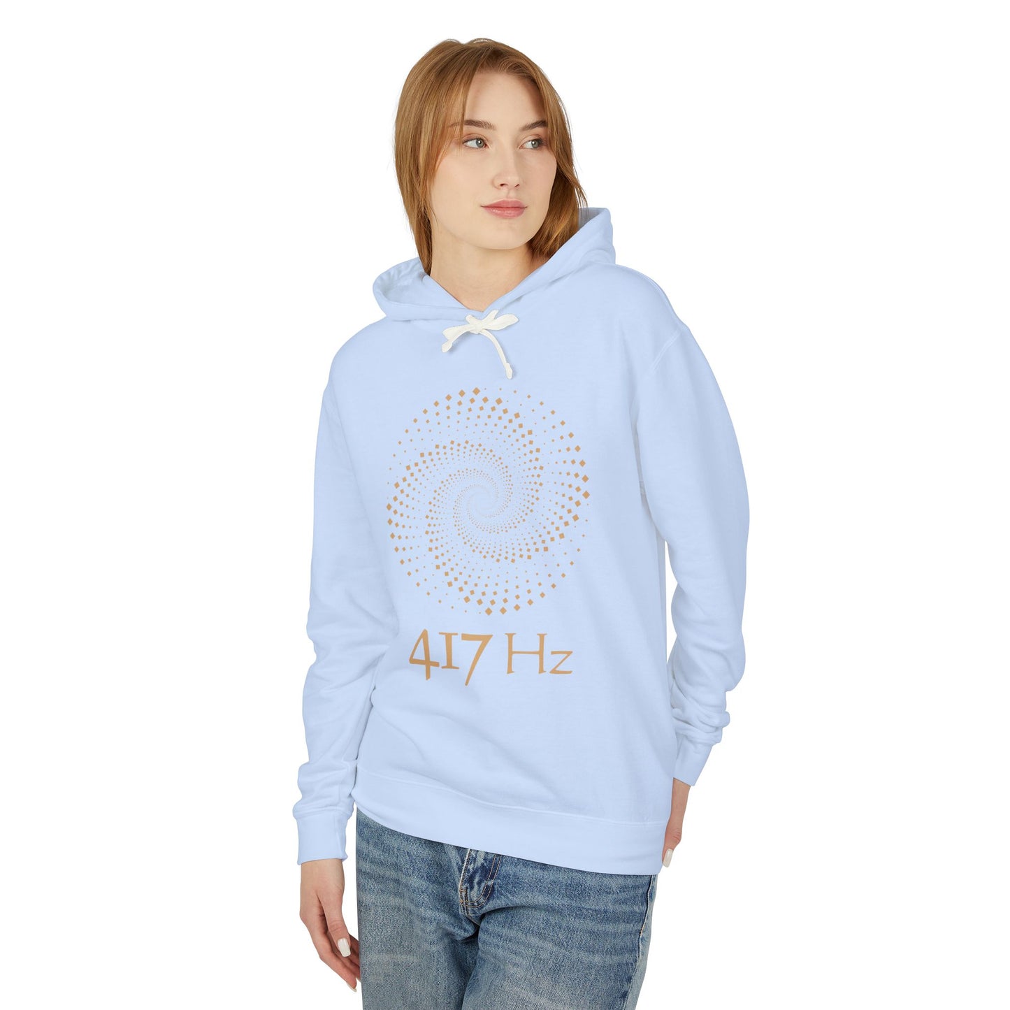 Sacred Geometry Lightweight Hoodie - 417 Hz Energy Resonance