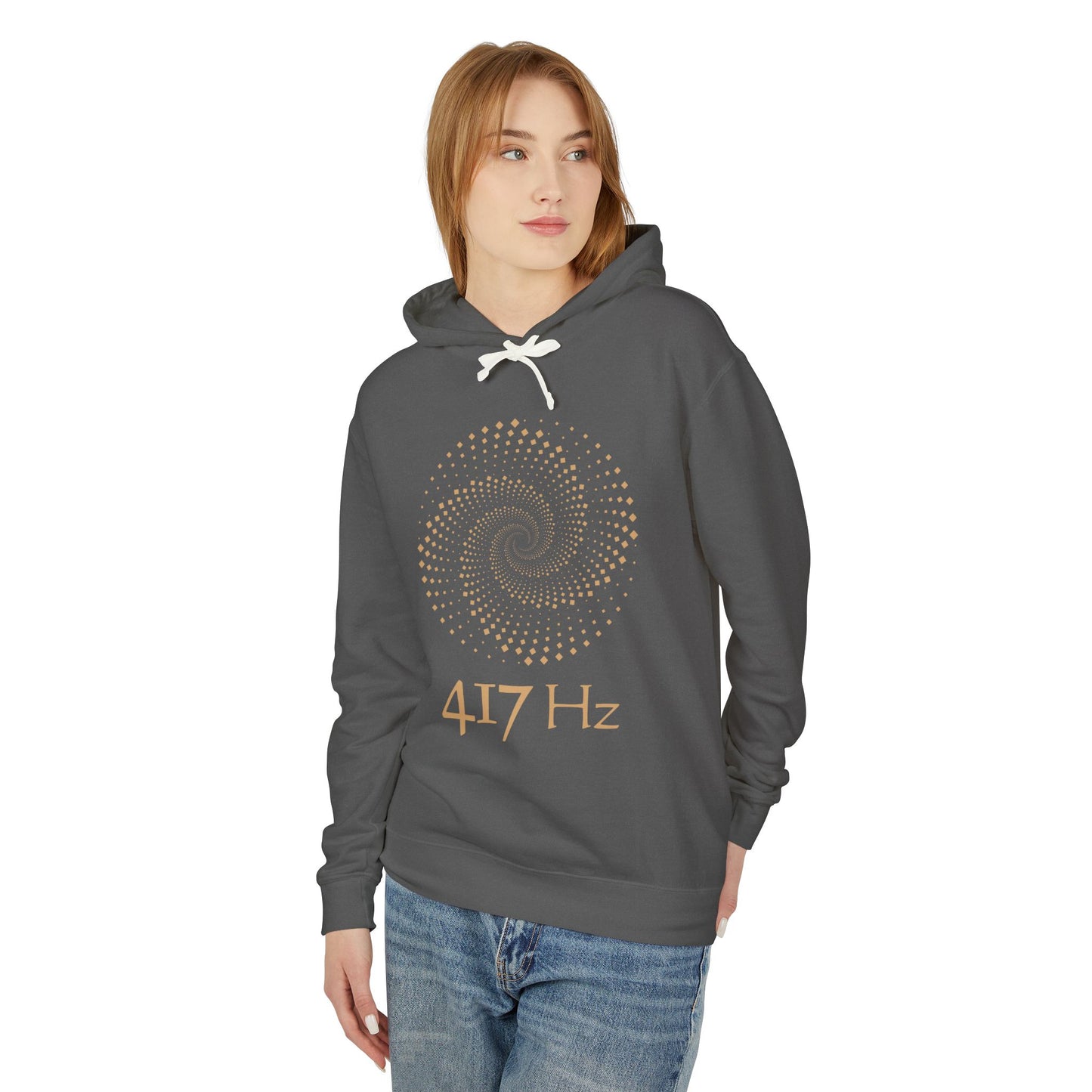 Sacred Geometry Lightweight Hoodie - 417 Hz Energy Resonance