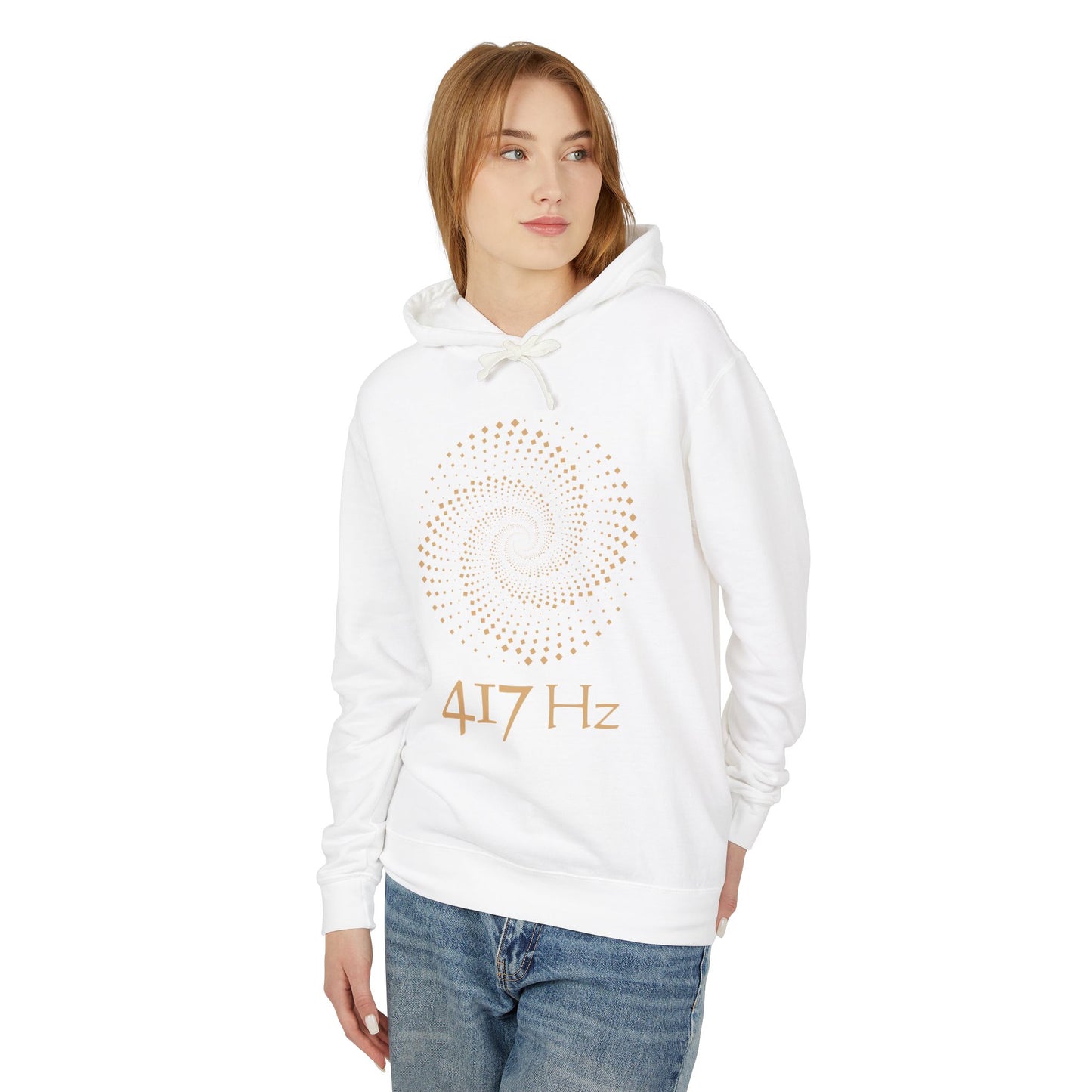 Sacred Geometry Lightweight Hoodie - 417 Hz Energy Resonance