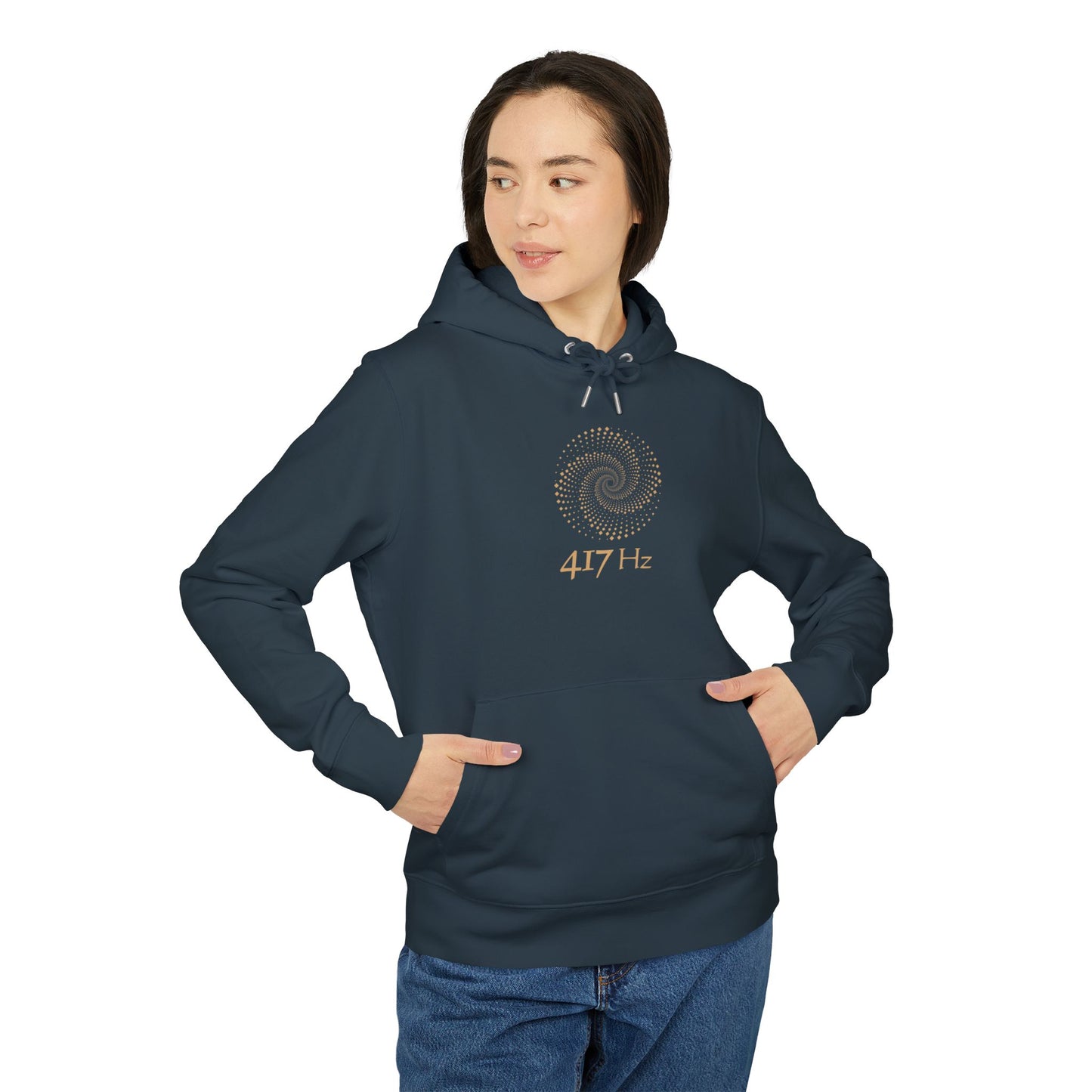 Sacred Geometry Lightweight Hoodie - 417 Hz Energy Resonance