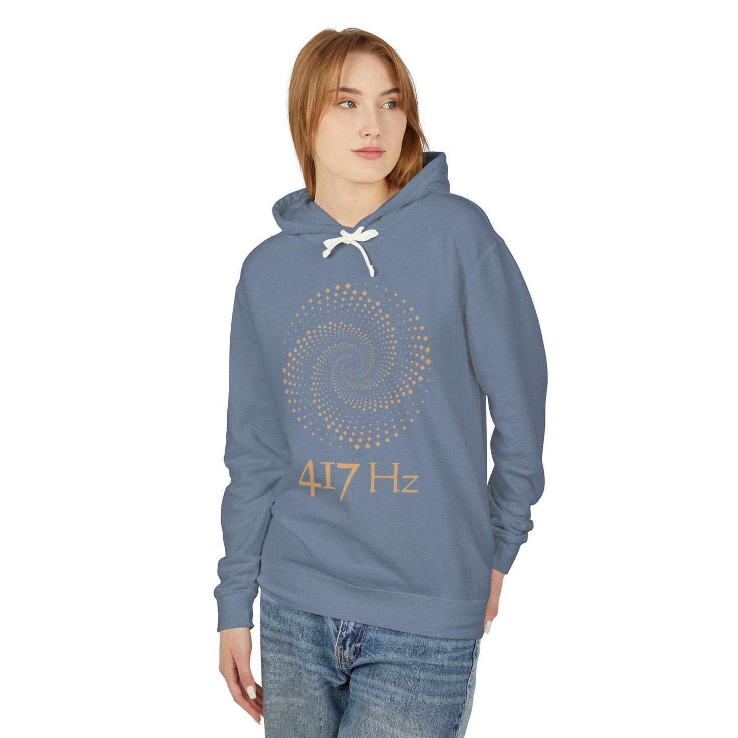 Sacred Geometry Lightweight Hoodie - 417 Hz Energy Resonance