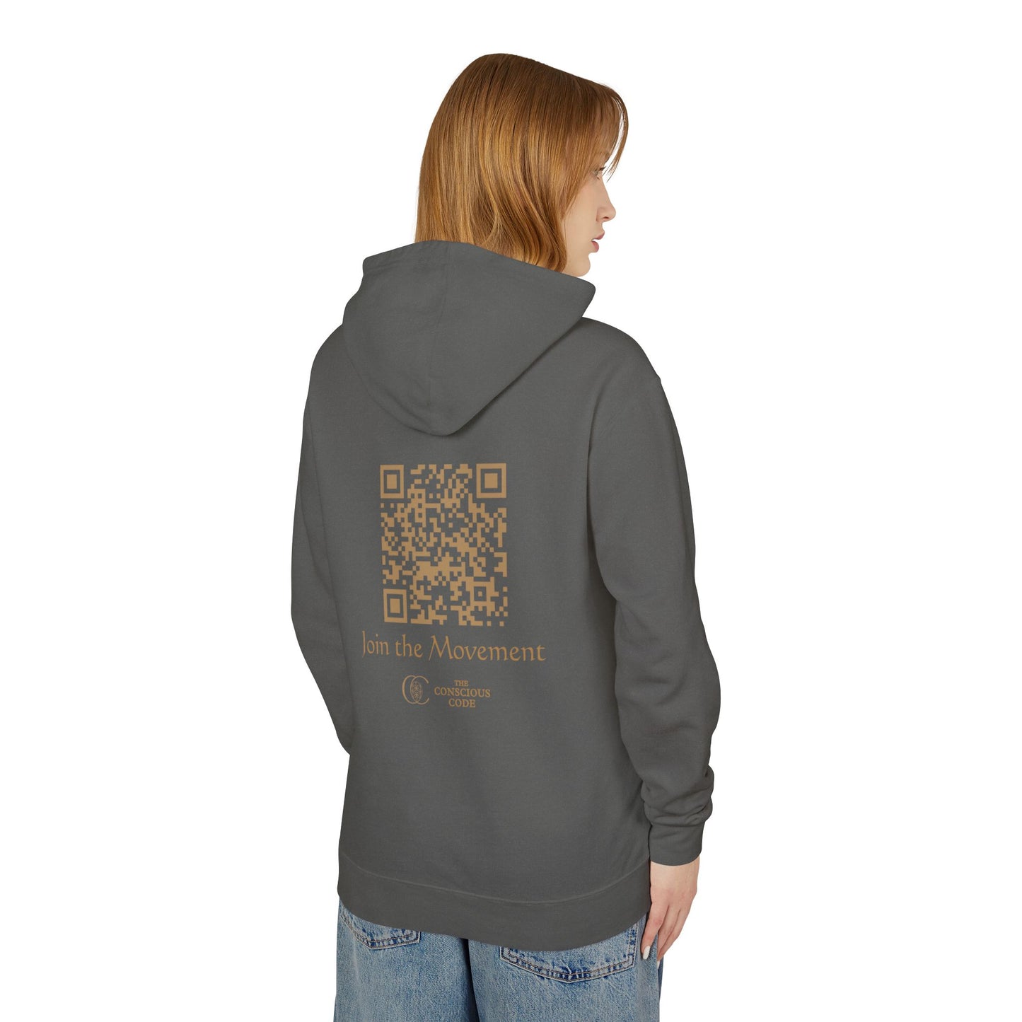 Sacred Geometry Lightweight Hoodie - 417 Hz Energy Resonance